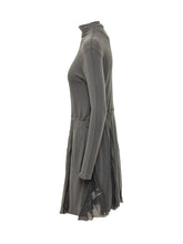 DIESEL - Abito Rei con Gonna a Pannelli - Verde - LIDIASHOPPING® - Official Website