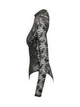DIESEL - Body Vivian Effetto Pizzo Floreale - Nero - LIDIASHOPPING® - Official Website