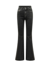 DIESEL - High Rise Flared Jeans - Black - LIDIASHOPPING® - Official Website