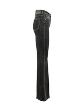 DIESEL - High Rise Flared Jeans - Black - LIDIASHOPPING® - Official Website