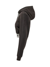 DIESEL - Felpa Nika Cropped con Cappuccio - Nero - LIDIASHOPPING® - Official Website