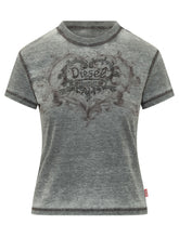DIESEL - T-shirt con Applicazioni Frontali - Grigio - LIDIASHOPPING® - Official Website