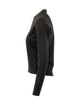 DIESEL - Long Sleeve Collared Top - Black - LIDIASHOPPING® - Official Website