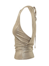 DIESEL - Top Dyvyny con Arricciatura - Oro - LIDIASHOPPING® - Official Website