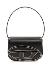 DIESEL - 1DR Shoulder Bag con Placca Logo - Nero - LIDIASHOPPING® - Official Website