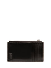 DIESEL - 1DR Portacarte con Placca Logo - Nero - LIDIASHOPPING® - Official Website