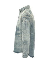 DIESEL - Shirt with Distressed Effect - Blue - LIDIASHOPPING® - Official Website