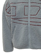 DIESEL - Felpa con Cappuccio e Zip - Blu - LIDIASHOPPING® - Official Website