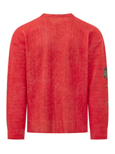 DIESEL - Maglia Girocollo con Patch - Rosso - LIDIASHOPPING® - Official Website