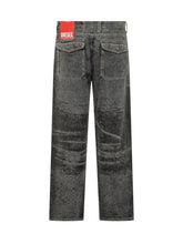 DIESEL - Straight Jeans with Washed Effect - Black - LIDIASHOPPING® - Official Website