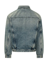 DIESEL - Giacca Effetto Denim con Patch - Blu - LIDIASHOPPING® - Official Website