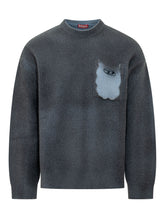DIESEL - Maglia K Pickler con Logo Applicato - Blu - LIDIASHOPPING® - Official Website