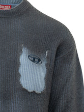 DIESEL - Maglia K Pickler con Logo Applicato - Blu - LIDIASHOPPING® - Official Website