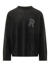 REPRESENT - Maglia Girocollo con Monogramma - Nero - LIDIASHOPPING® - Official Website