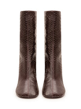 PARIS TEXAS - Alice Ankle Boot with Reptile Pattern - Brown - LIDIASHOPPING® - Official Website