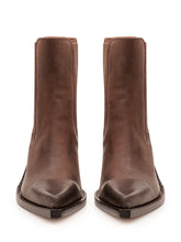 PARIS TEXAS - Dallas Ankle Boot with Flared Heel - Brown - LIDIASHOPPING® - Official Website