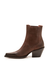 PARIS TEXAS - Dallas Ankle Boot with Flared Heel - Brown - LIDIASHOPPING® - Official Website