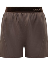 TOM FORD - Shorts da Pigiama con Vita Elasticizzata - Marrone - LIDIASHOPPING® - Official Website