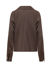 TOM FORD - Long Sleeve Silk Polo Top - Brown - LIDIASHOPPING® - Official Website