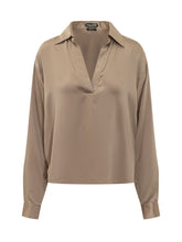 TOM FORD - Long Sleeve Silk Polo Top - Beige - LIDIASHOPPING® - Official Website