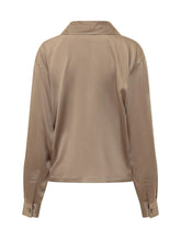 TOM FORD - Long Sleeve Silk Polo Top - Beige - LIDIASHOPPING® - Official Website