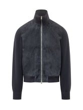 TOM FORD - Full Zip High Neck Jacket - Blue - LIDIASHOPPING® - Official Website