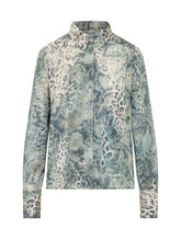 BA&SH - Cornelia Shirt with Reptile Print - Blue | Lidia Shopping | Official Website
