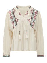 BA&SH - Blusa Tilt con Stampa Paisley - Beige | Lidia Shopping | Official Website