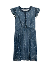 GUESS KIDS - Pleated Dress with Ruffles - Blue - LIDIASHOPPING® - Official Website
