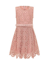 GUESS KIDS - Sleeveless Dress with Cutwork Embroidery - Pink - LIDIASHOPPING® - Official Website