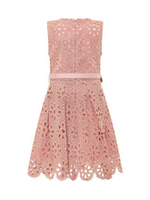 GUESS KIDS - Sleeveless Dress with Cutwork Embroidery - Pink - LIDIASHOPPING® - Official Website