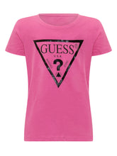 GUESS KIDS - T-shirt with Triangle Print - Pink - LIDIASHOPPING® - Official Website