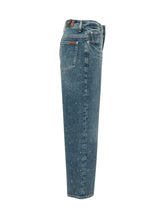 7 FOR ALL MANKIND - Stovepipe Straight Jeans with Applications - Blue - LIDIASHOPPING® - Official Website