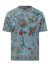 ETRO - T-shirt with Floral Print - Blue | Lidia Shopping | Official Website