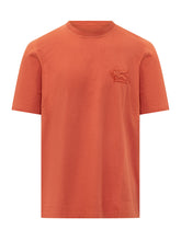 ETRO - T-shirt Roma con Logo Ricamato - Arancione - LIDIASHOPPING® - Official Website