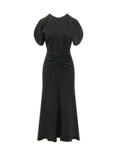 VICTORIA BECKHAM - Draped Midi Dress - Black - LIDIASHOPPING® - Official Website