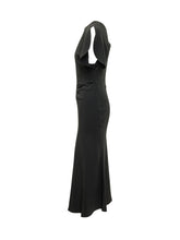 VICTORIA BECKHAM - Draped Midi Dress - Black - LIDIASHOPPING® - Official Website