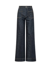 VICTORIA BECKHAM - Alina Wide Leg Jeans - Blue - LIDIASHOPPING® - Official Website