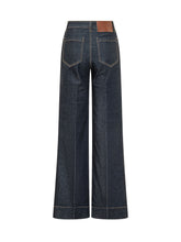VICTORIA BECKHAM - Alina Wide Leg Jeans - Blue - LIDIASHOPPING® - Official Website