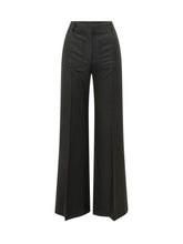 VICTORIA BECKHAM - Alina Wide Leg Trousers - Black - LIDIASHOPPING® - Official Website