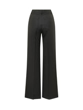 VICTORIA BECKHAM - Alina Wide Leg Trousers - Black - LIDIASHOPPING® - Official Website