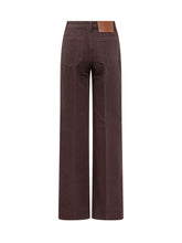 VICTORIA BECKHAM - Alina Wide Leg Jeans - Purple - LIDIASHOPPING® - Official Website