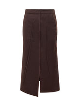 VICTORIA BECKHAM - Gonna Midi con Spacco Frontale - Rosso - LIDIASHOPPING® - Official Website
