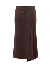 VICTORIA BECKHAM - Gonna Midi con Spacco Frontale - Rosso - LIDIASHOPPING® - Official Website