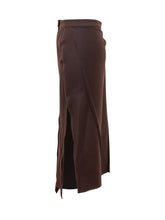 VICTORIA BECKHAM - Gonna Midi con Spacco Frontale - Rosso - LIDIASHOPPING® - Official Website