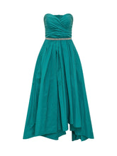 PINKO - Strapless Draped Long Dress - Blue - LIDIASHOPPING® - Official Website