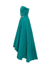 PINKO - Strapless Draped Long Dress - Blue - LIDIASHOPPING® - Official Website