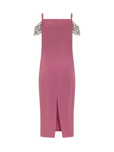 PINKO - Long Dress with V Neckline - Pink | Lidia Shopping ® | Official Website