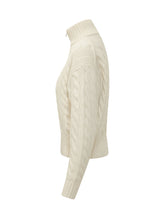 POLO RALPH LAUREN - Maglia a Trecce con Mezza Zip - Bianco - LIDIASHOPPING® - Official Website