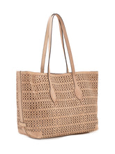GIANNI CHIARINI - Mashup Perforated Tote Bag with Long Handles - Beige - LIDIASHOPPING® - Official Website